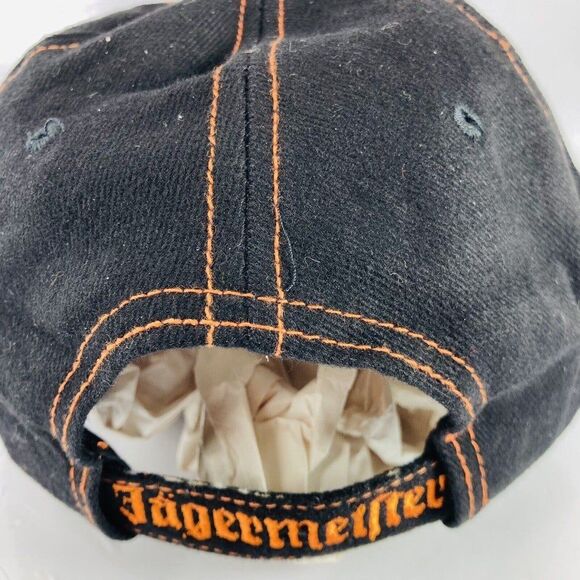 Jagermeister Music Baseball Hat Mens Jagermusic.com Black Logo Embroidered Cap - Picture 5 of 11
